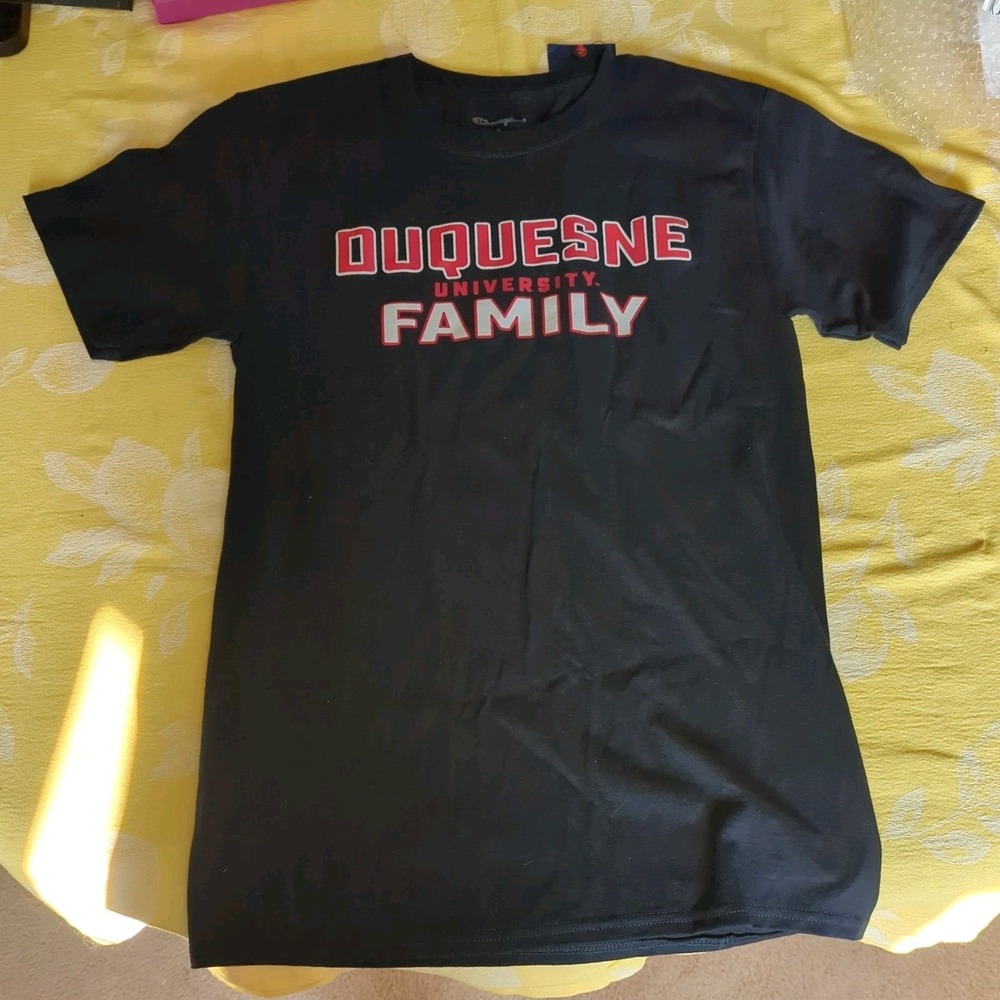 Duquesne University Dukes DU Family T-Shirt Small Navy Short Sleeve Tee